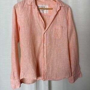 Frank & Eileen Barry Striped Button-Up Shirt Linen